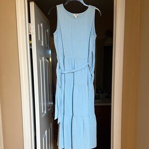 J. Crew Light Blue Midi Dress